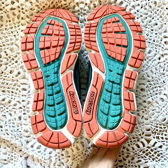 SAUCONY (9.5) Propel Nitro Women's Athletic Running Shoes Turquoise And Pink - Picture 7 of 10